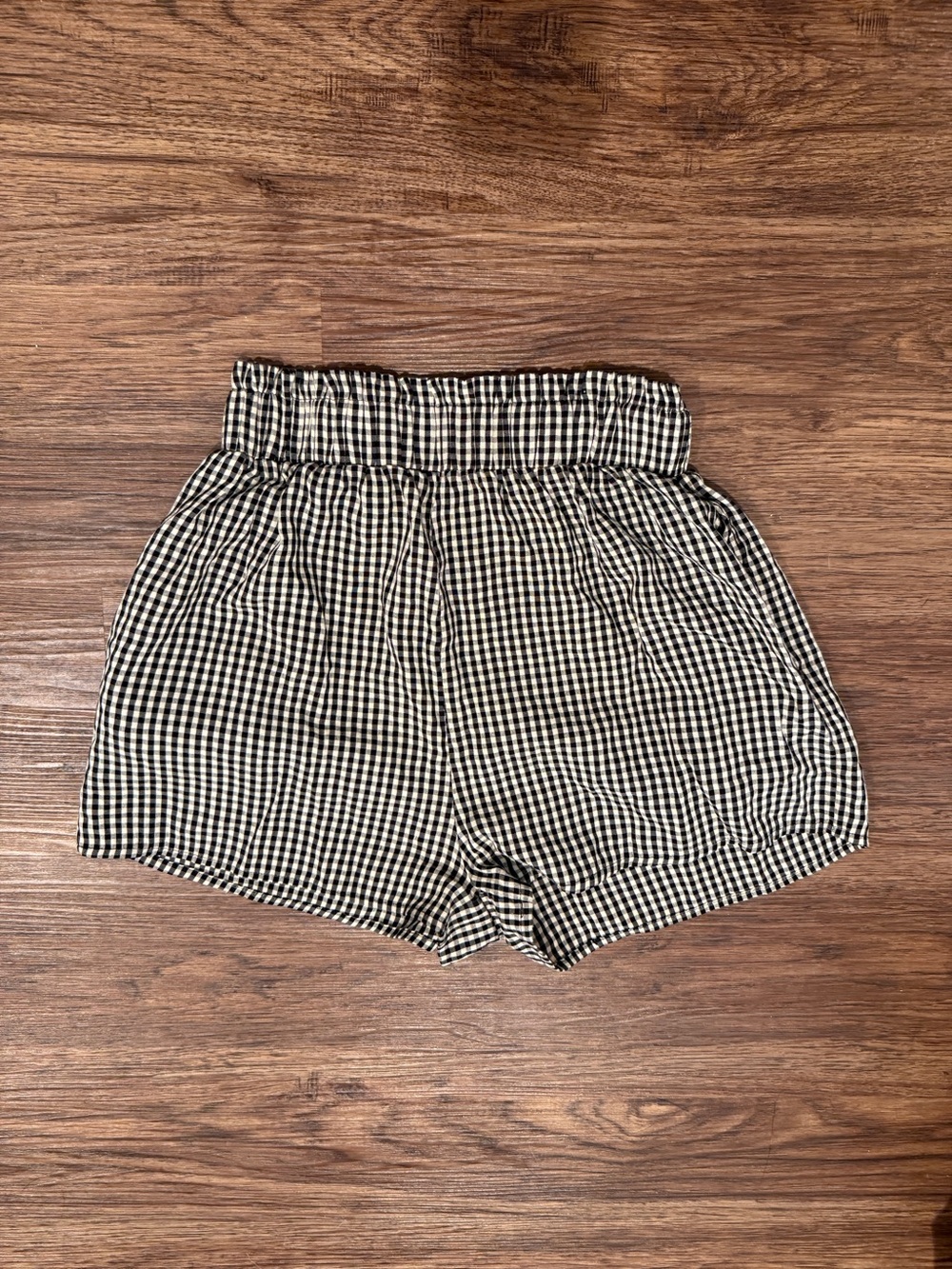 Carly Jean Los Angeles Black and White Gingham Shorts